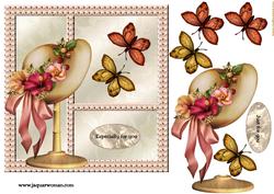 Beautiful Hat & Butterflies