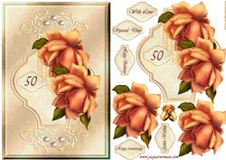 Golden Roses Wedding & Birthday 50 Year