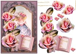 Vintage Girl and Roses