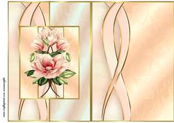 Fold Back Magnolia Blossoms and Butterflies