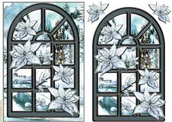 Christmas Window Ice Bleu