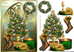 Golden Christmas Window