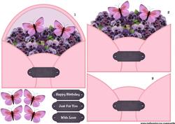 Envelop Pansys and Butterflies