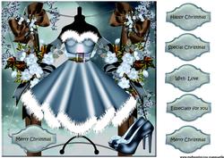Bleu Christmas Dress Topper & Tags