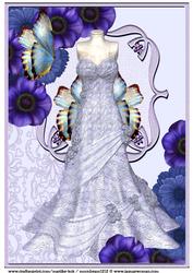 Beautiful Dress in Vintage Bleu A4