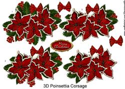 3D Poinsettia Corsage
