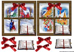 Vintage Christmas Windows Toppers