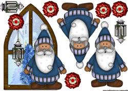 Felt Santa Over the Edge Quick Card