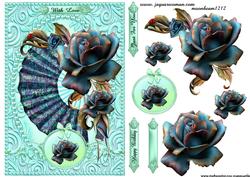 Oriental Roses & Fan