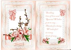 Oriental Pink Blossoms & Insert
