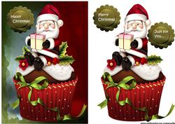 Cupcake Santa Quick Card