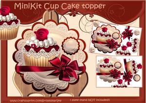 Mini Kit Cup Cake Round Topper