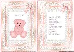 Topper & Insert with Verse Baby Girl