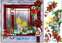 Bay Window Christmas Candles