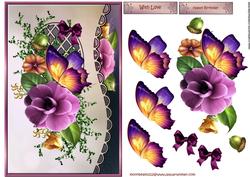 Scalloped S Edged Lattice Card Camelias