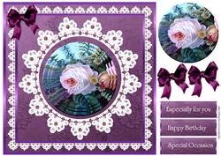 Vintage Roses in Purple Lace