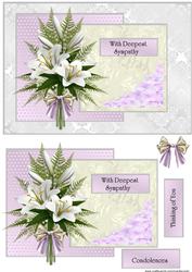 Sympathy in Lilac/white with Lilies