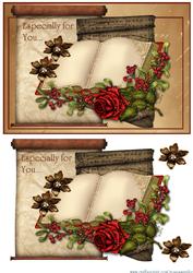 Vintage Book on a Scroll