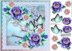 Glorious English Roses & Butterflies
