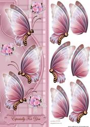 Large Dl Card Butterflies