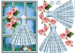 Ball Gown Vintage Roses Window