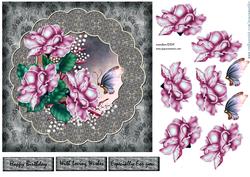 Vintage Roses Round Topper