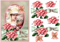 Lady with Hat in Pearl Frame
