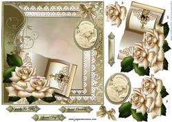 Antique Book in Classic Golden Frame