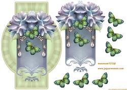 Shield Roses & Butterflies