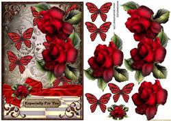 Red Roses & Butterflies