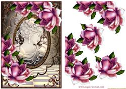 Open Frame Cameo and Roses