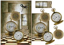 Male Card Vintage Pocket Watches