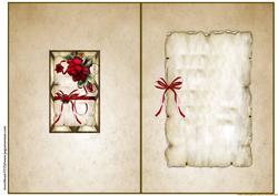 Insert for Cup509568_936 Red Roses Vintage Paper