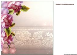 Insert for Baby Girl Shoes and Roses