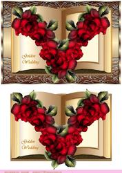 Book Golden Wedding & Red Roses