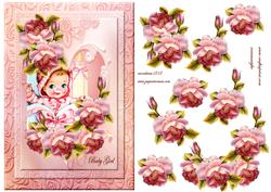 Vintage Baby Girl and English Roses