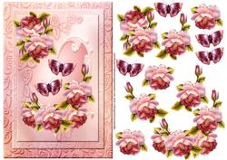 Romantic Roses and Butterflies
