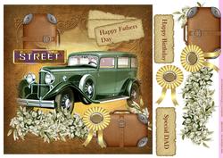 Male Card Vintage Car