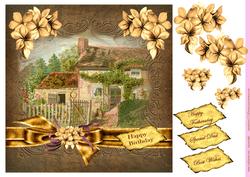 Male Card Vintage Cottage