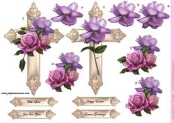 Belle Epoque Roses on Cross