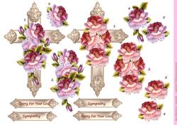 English Roses Cross Sympathy