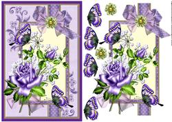 Scrap Card Roses & Butterflies