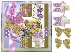 Scrap Card Spring Magnolias