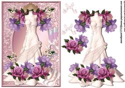 Wedding Dress & Roses
