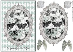 Butterflies in Vintage Frame
