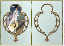 Insert Vintage Lady in Classic Frame