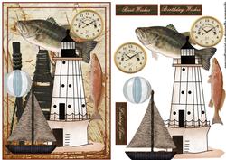 Vintage Male Card Nautic / Fishing