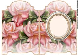 Insert Screen Card Vintage Cat and Roses