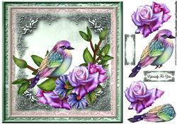 Oriental Bird and Roses
