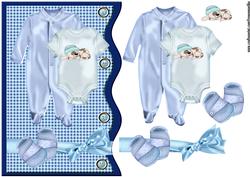 Wave Card New Baby Boy